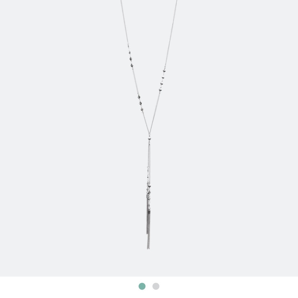 Chic Silver Tassel Necklace